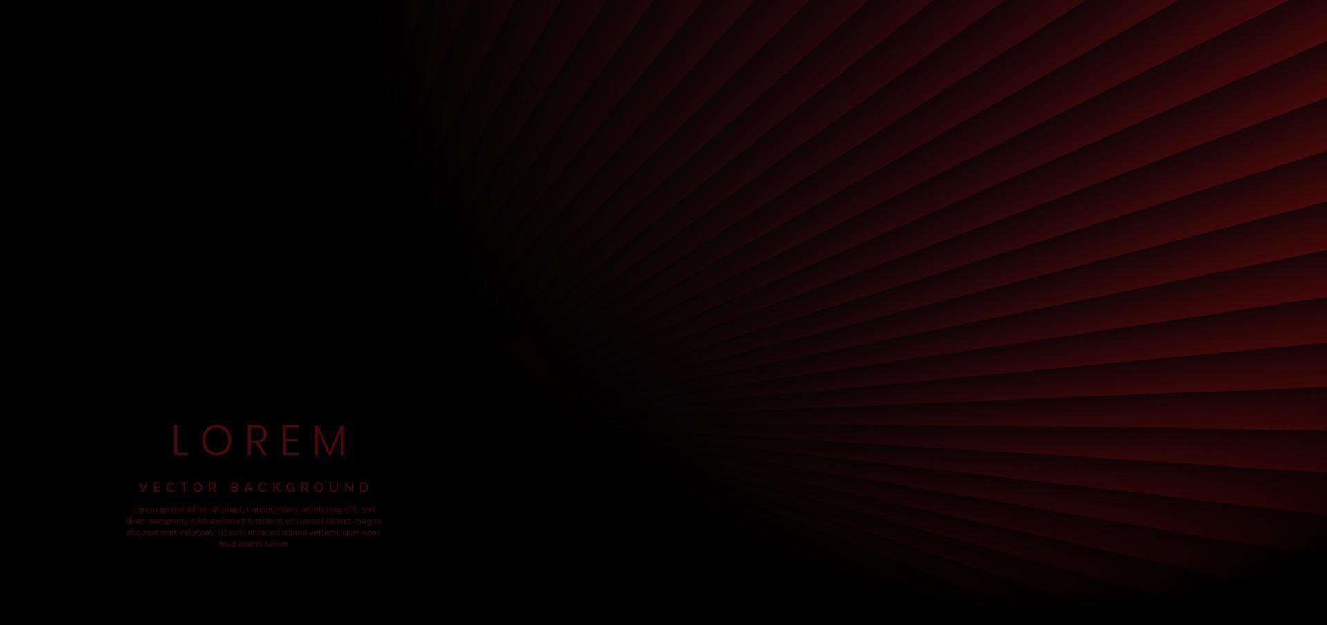 Abstract red gradient geometric diagonal layer on black background with copy space for text. Vector illustration