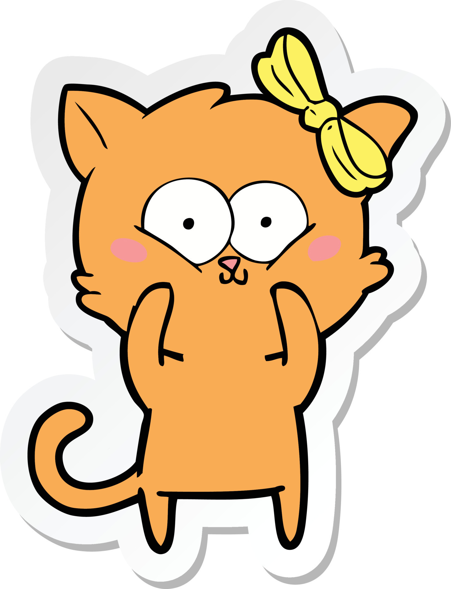 sticker of a cartoon cat 10672028 Vector Art at Vecteezy