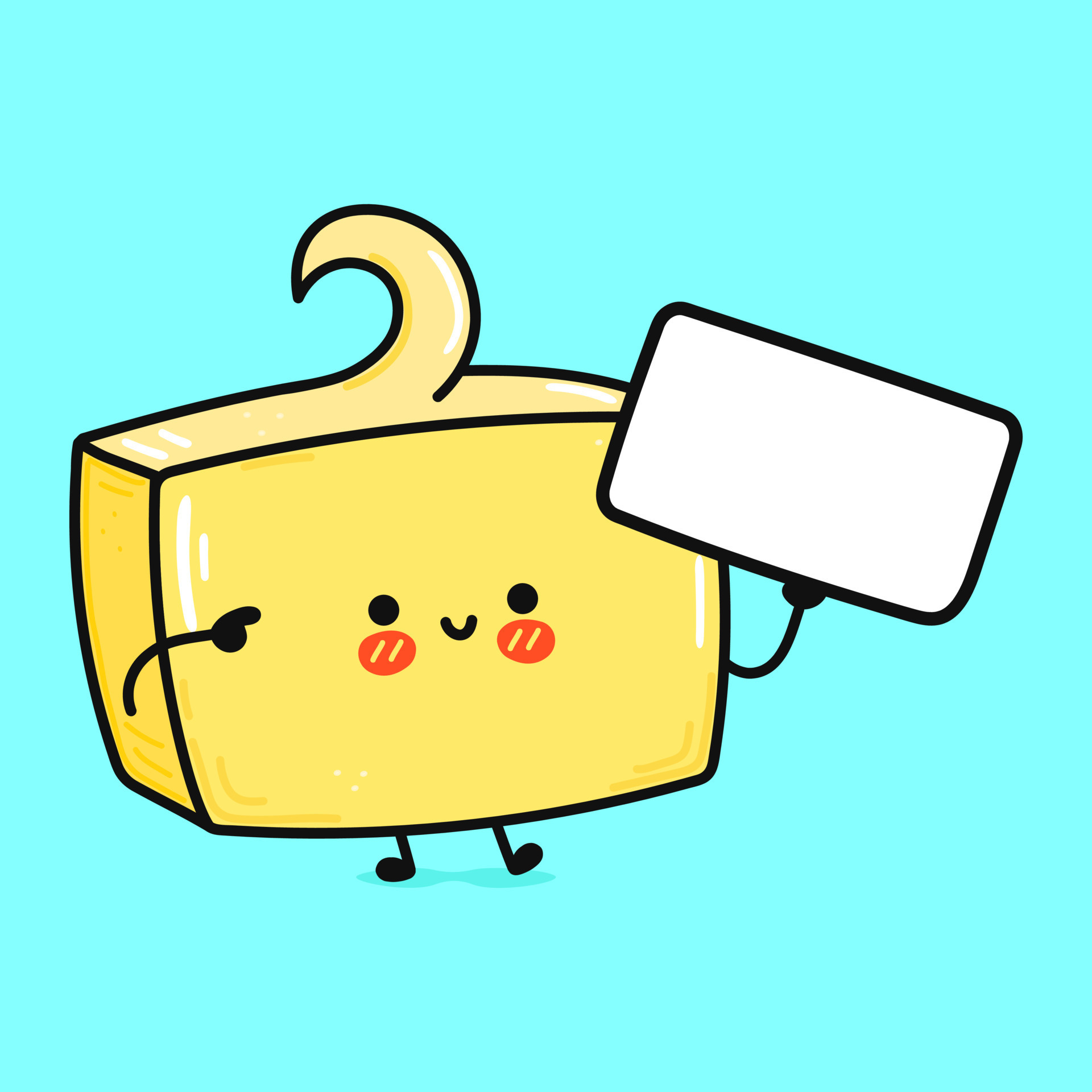 Cute funny butter with poster. Vector hand drawn cartoon kawaii character illustration icon. Isolated on blue background. Butter think concept 10672227 Vector Art at Vecteezy Cute funny butter with poster. Vector hand drawn cartoon kawaii character illustration icon. Isolated on blue background. Butter think concept 10672227 Vector Art at Vecteezy