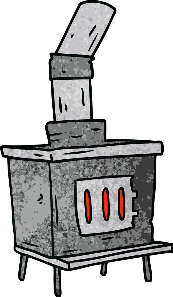 textured cartoon doodle of a house furnace vector