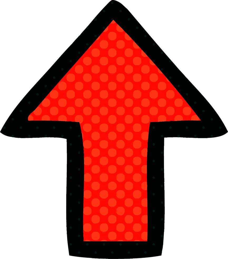 comic book style cartoon pointing arrow vector