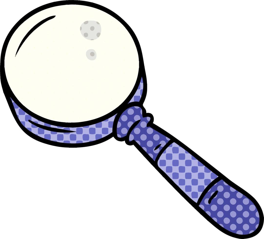 cartoon doodle of a magnifying glass vector