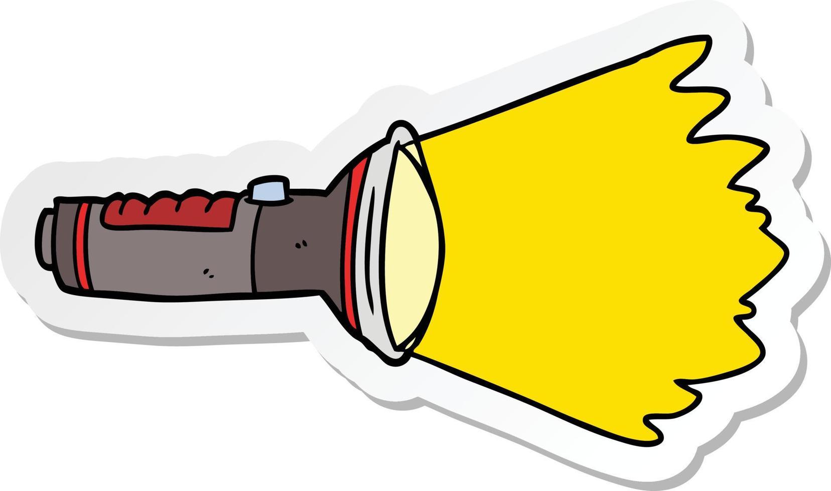 sticker of a cartoon electric torch vector