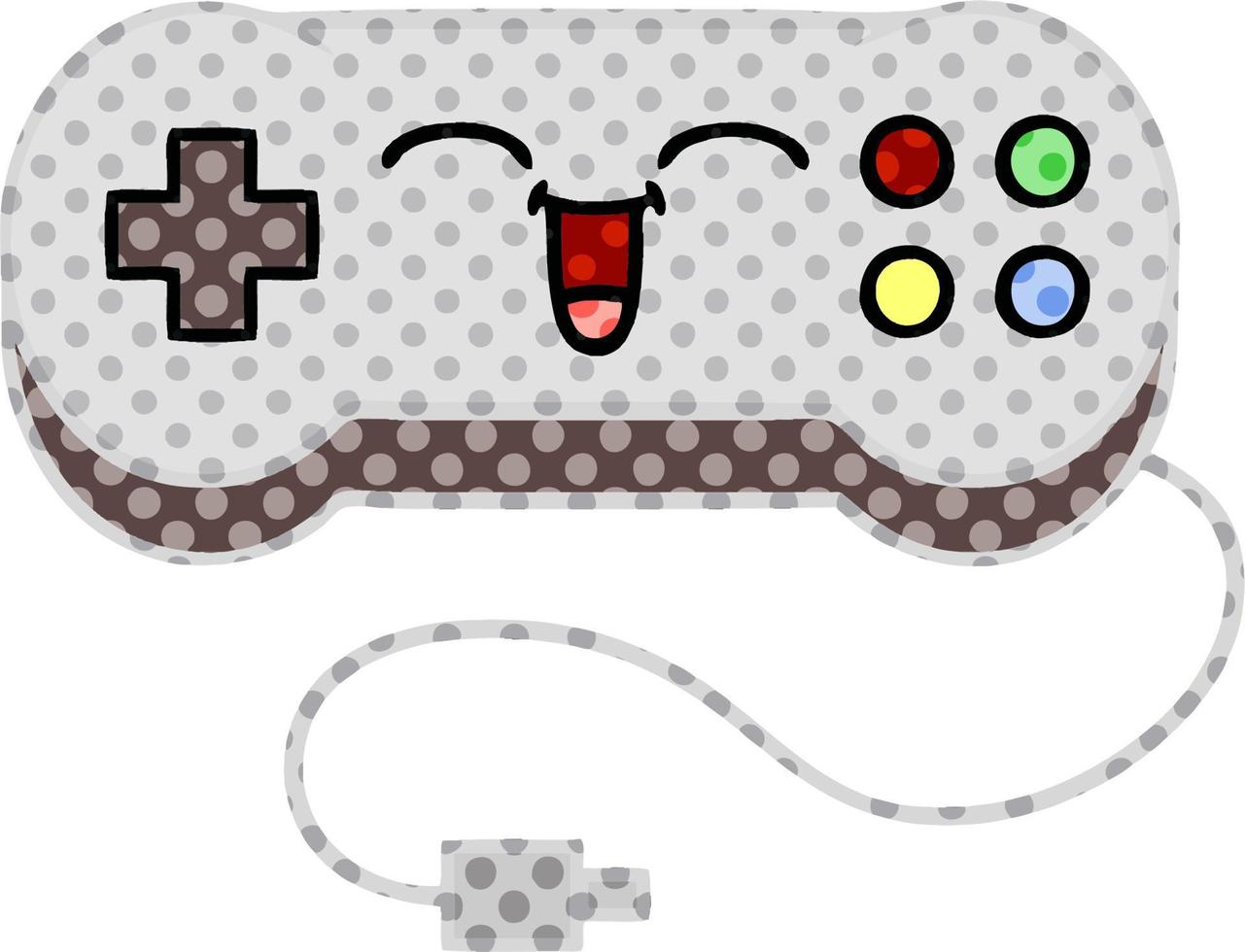 comic book style cartoon game controller vector