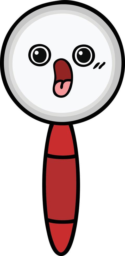cute cartoon magnifying glass vector