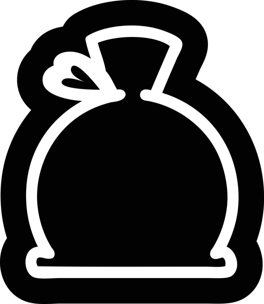 bulging sack icon vector