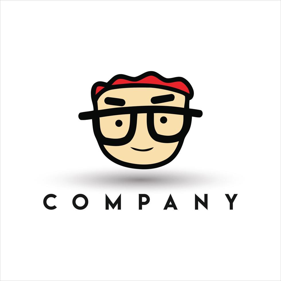 Geek Logo. Geek Person Logo vector