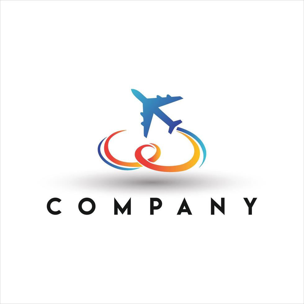 World Travel Logo. Flight Plane Logo vector