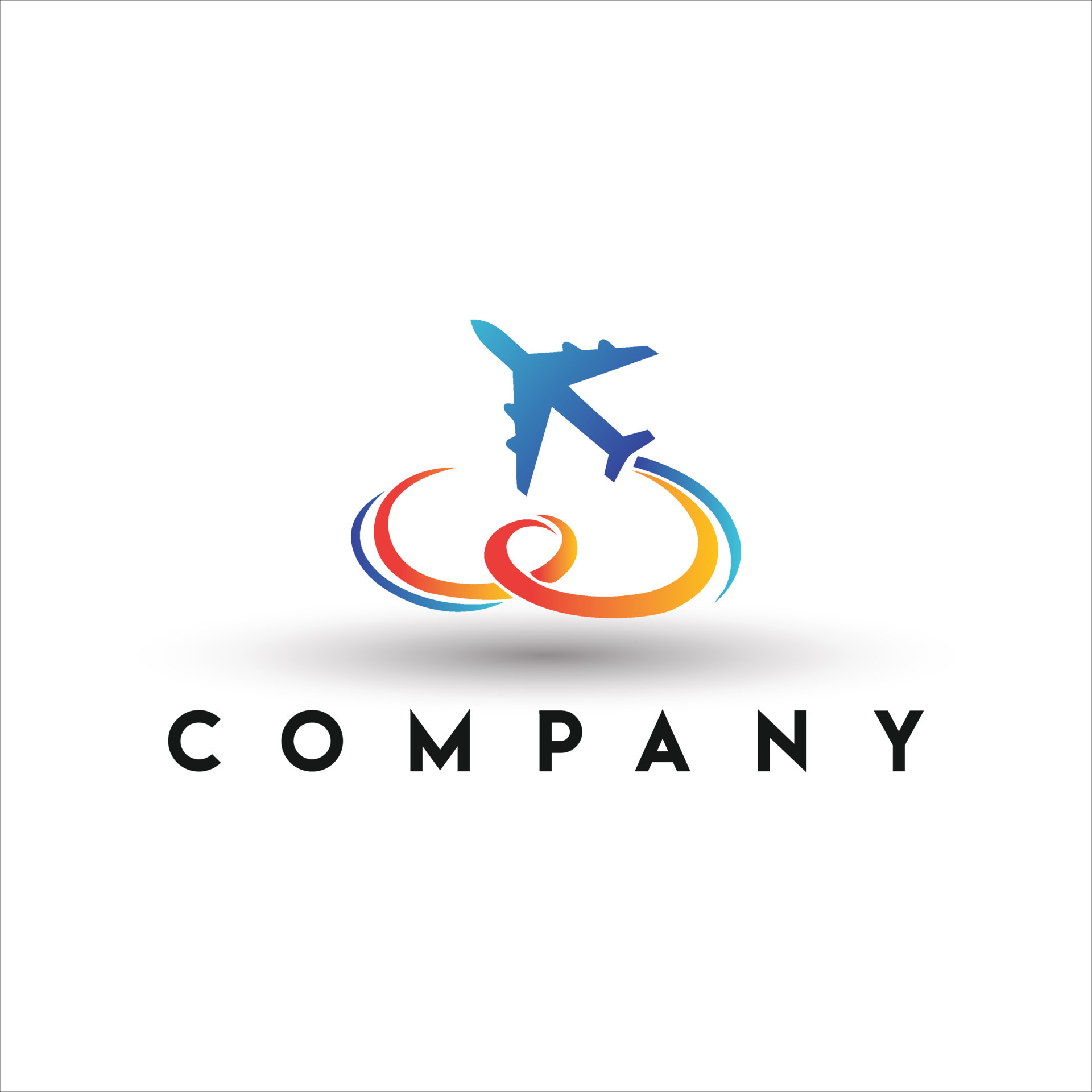 Airplane Logo Blue Flight Up Stripes Stock Illustration - Download Image  Now - Logo, Travel, Aerospace Industry - iStock