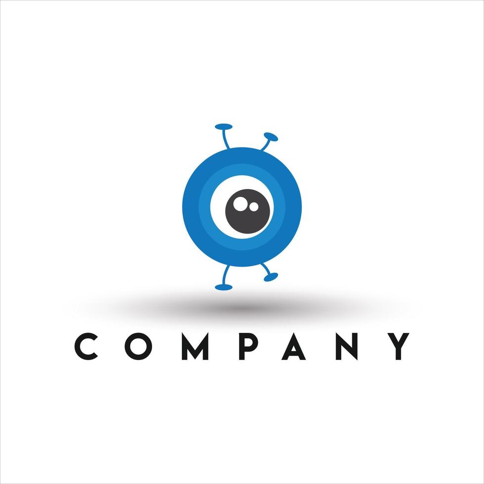 Unique Kids Monster Logo Design vector