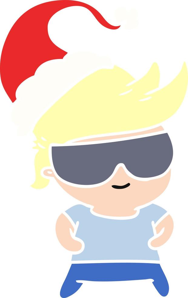 dibujos animados de navidad de kawaii boy vector