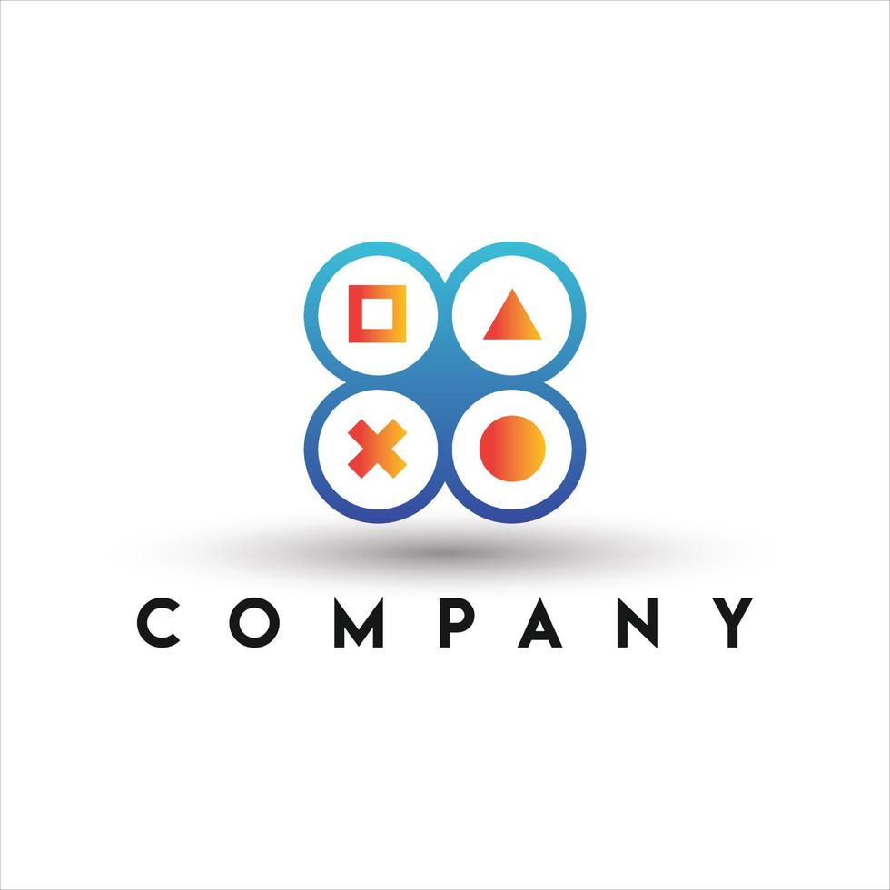 Game controller logo design template vector