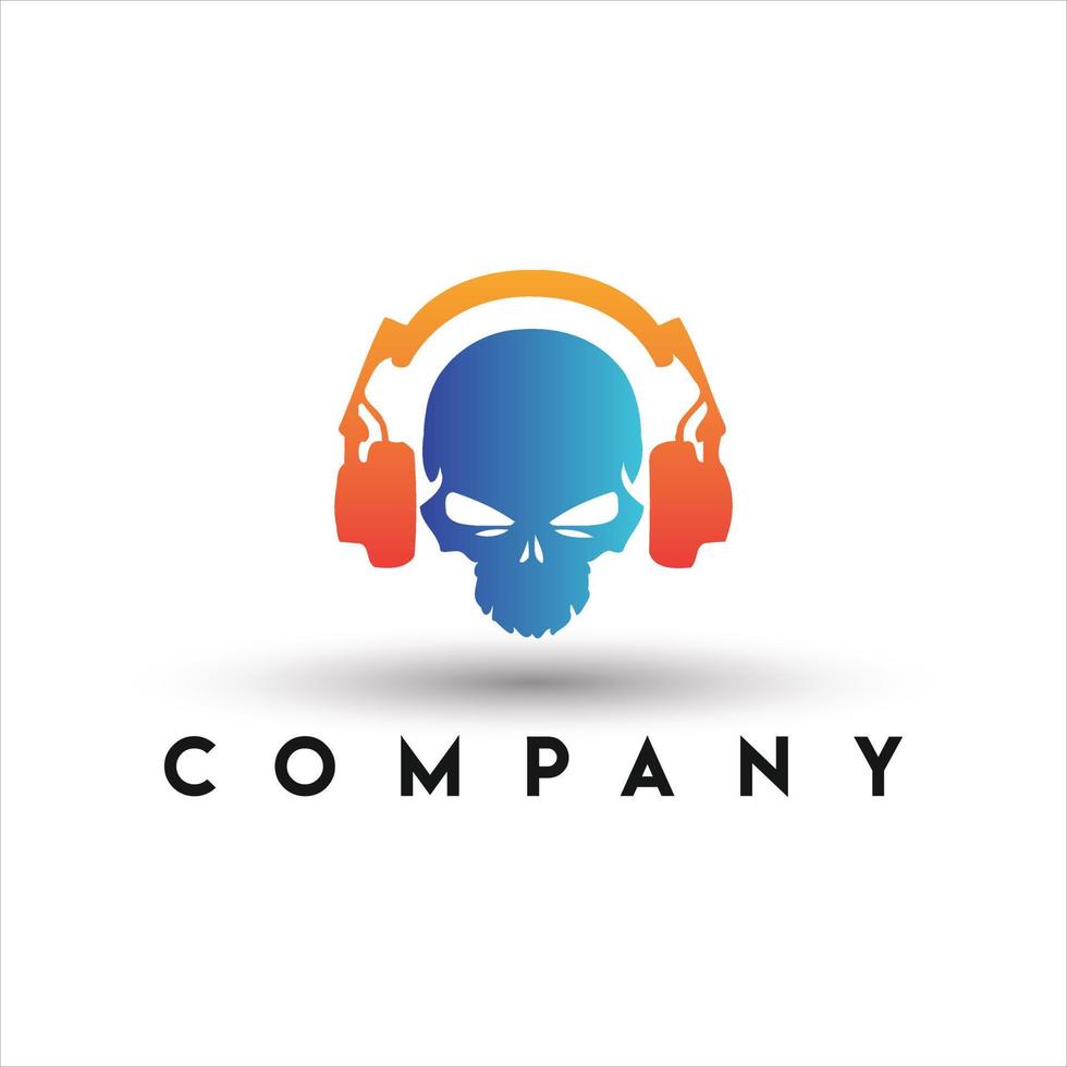 Skull Music Logo. Skull Sound Logo vector