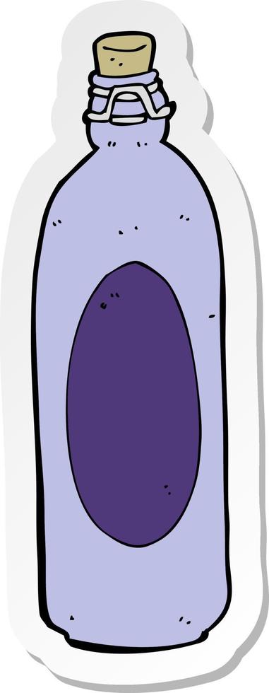 sticker of a cartoon traditional bottle vector