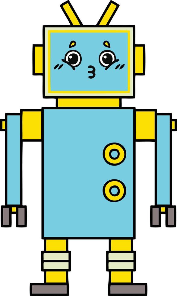 lindo robot de dibujos animados vector