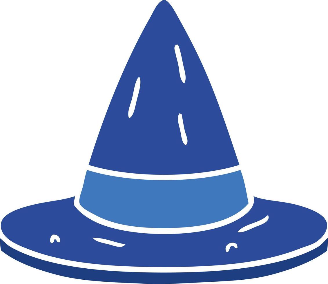 cartoon doodle of a witches hat vector
