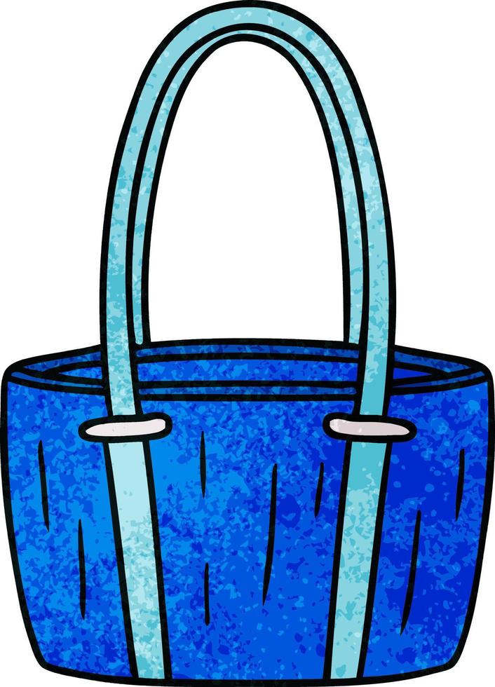 textured cartoon doodle of a red big bag vector