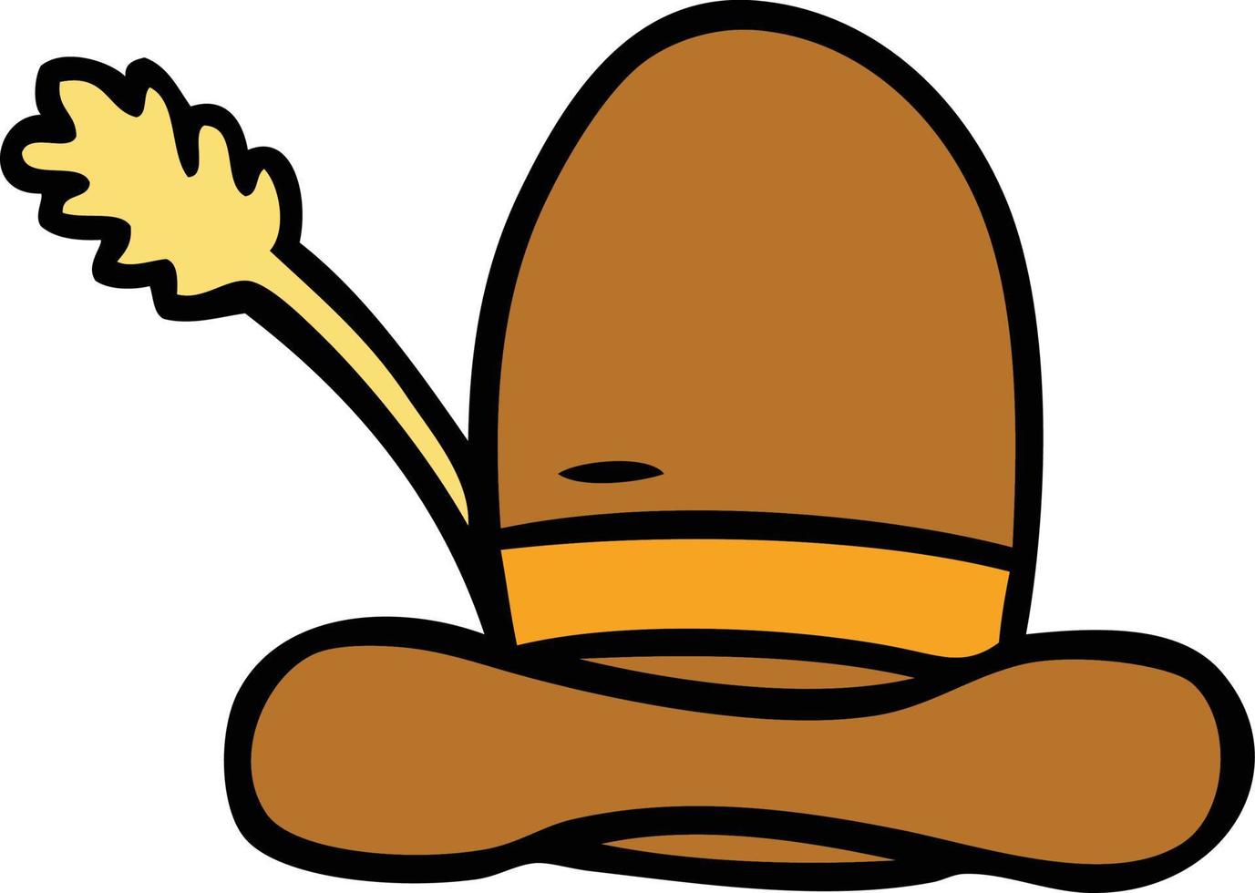 cartoon doodle of a farmers hat vector