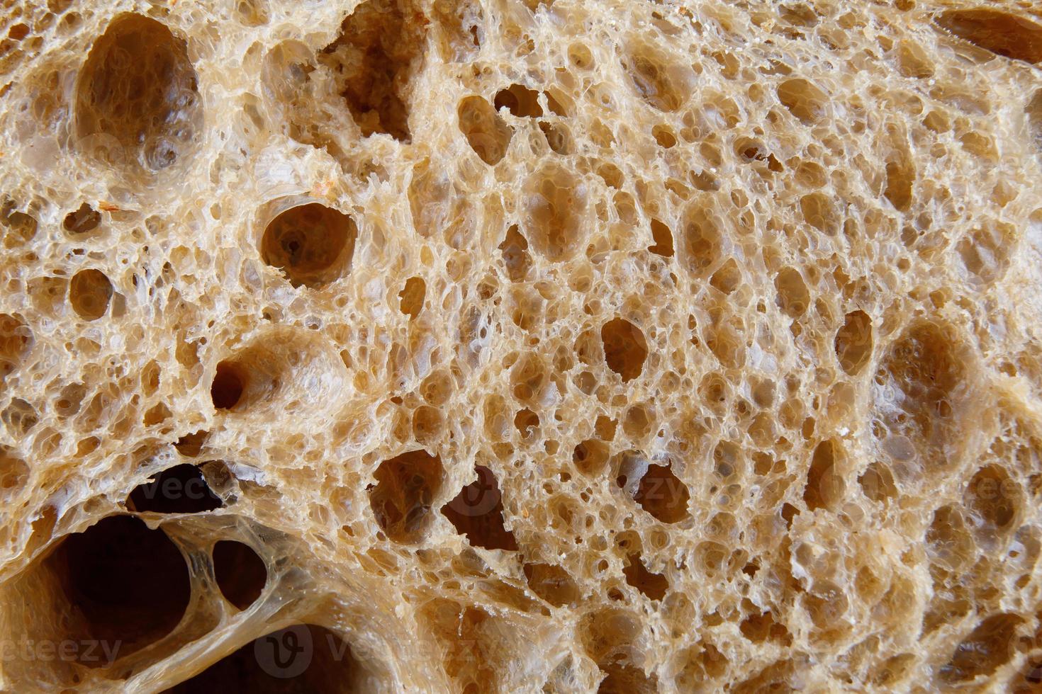 Bread pulp. Bread crumb close-up. Art bread. photo