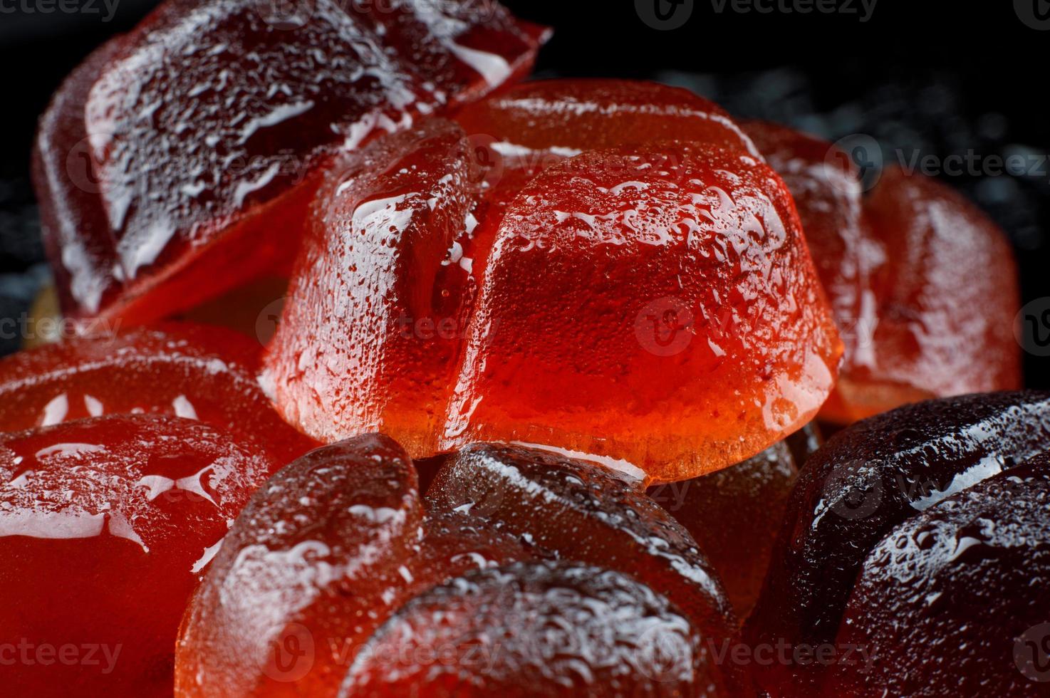 Very beautiful marmalade candy. Marmalade background. photo