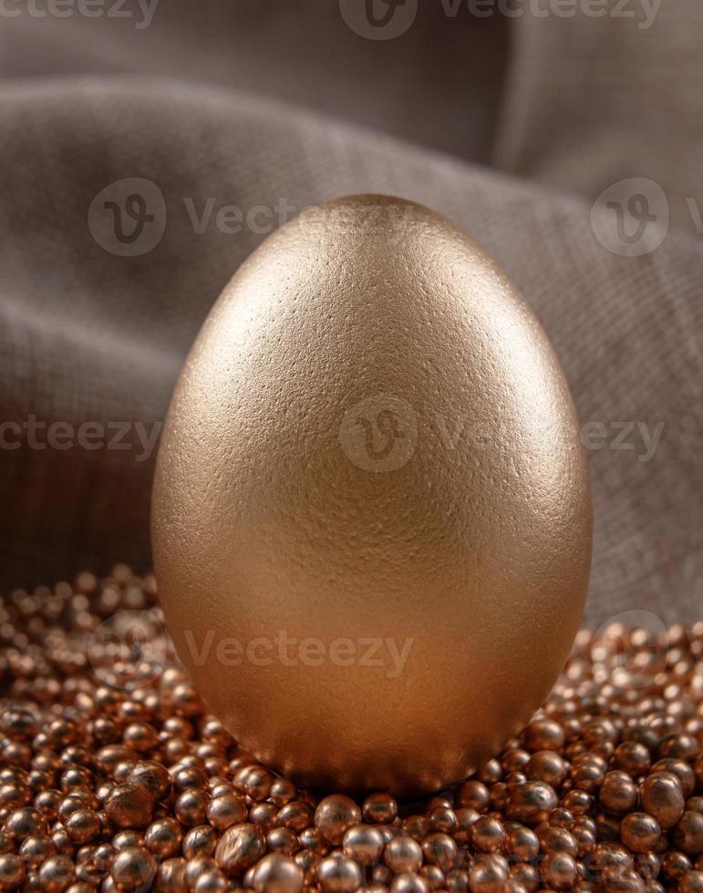 Golden egg, alien spaceship at launch. photo