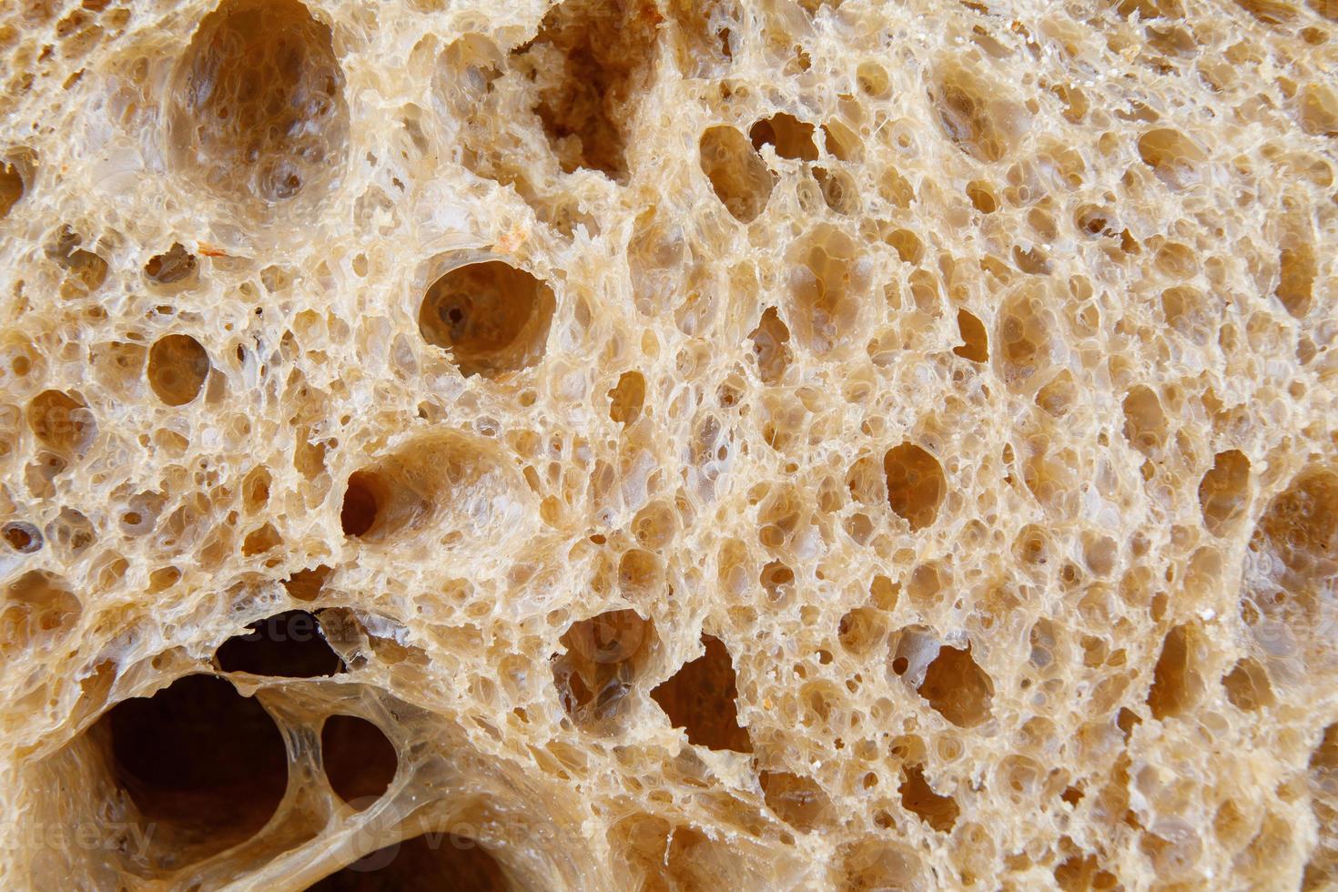 Bread pulp. Bread crumb close-up. Art bread. photo