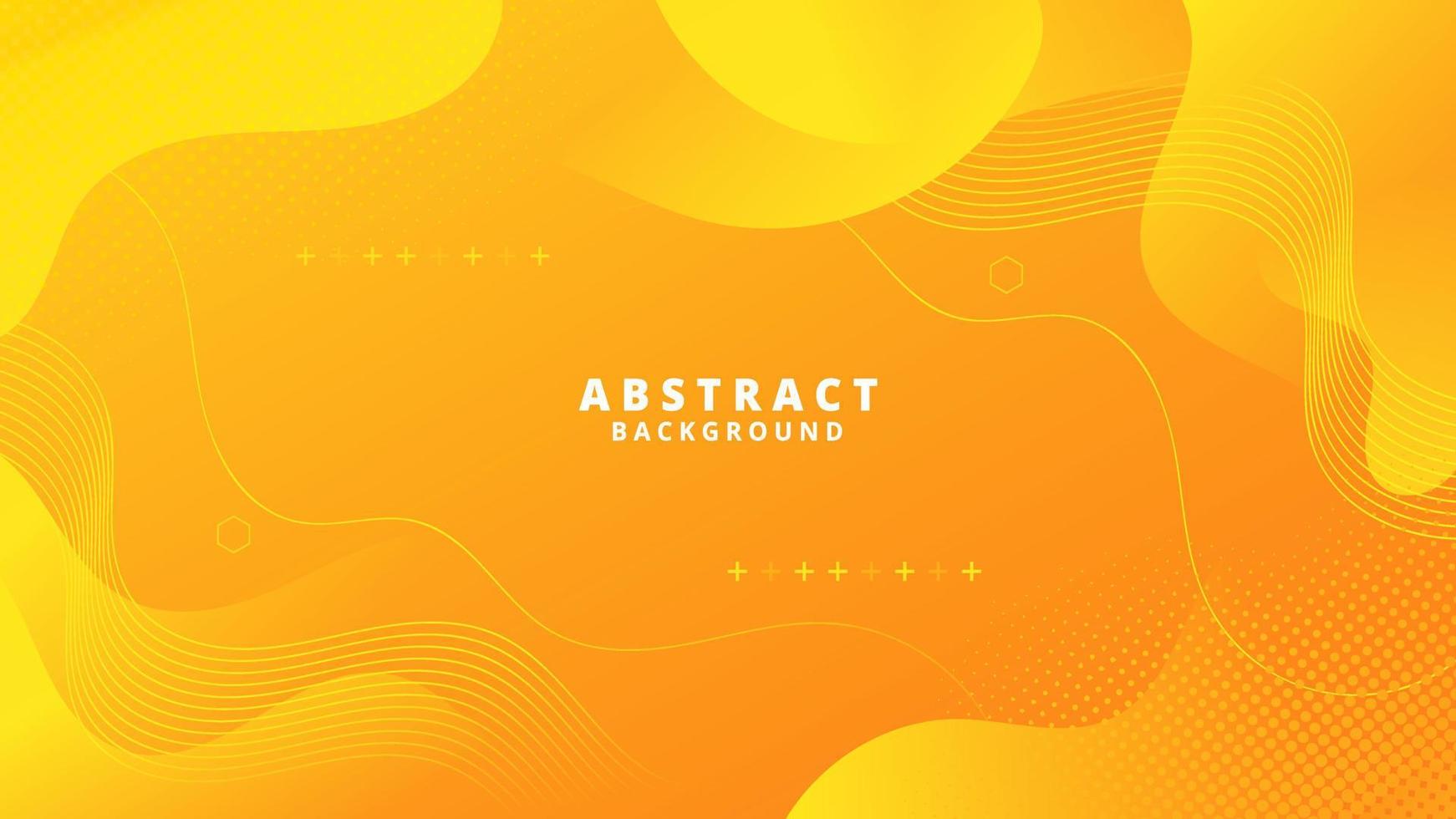Abstract Yellow Fluid Wave Background vector