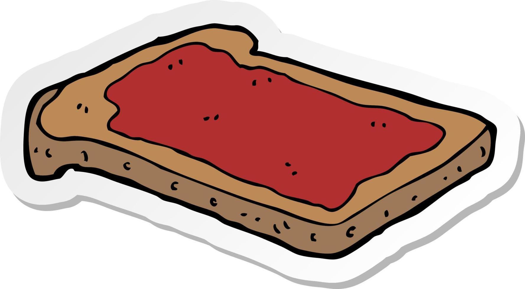 sticker of a cartoon jam on toast 10674446 Vector Art at Vecteezy