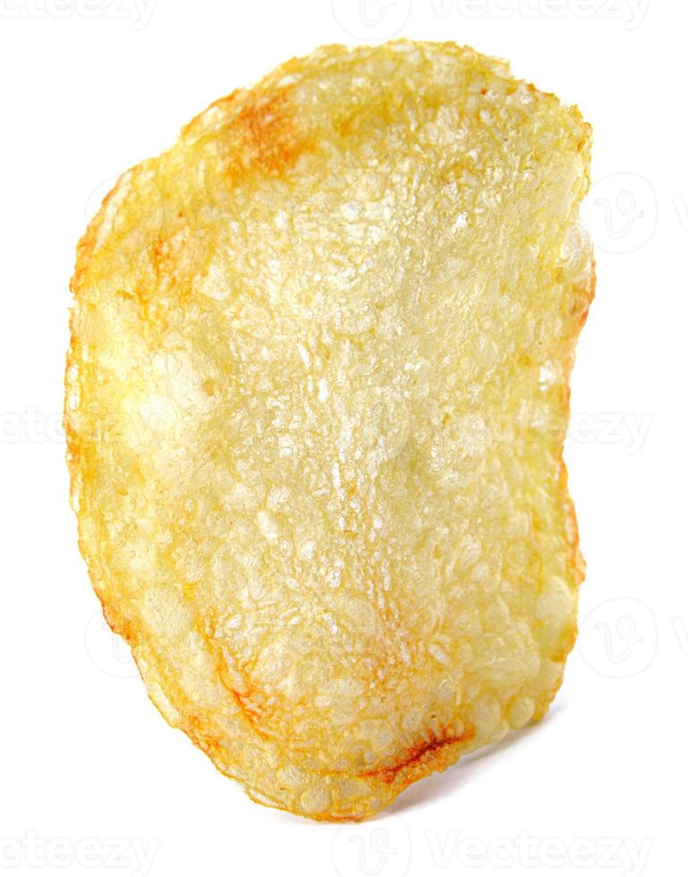 Potato chips are isolated on a white background. photo