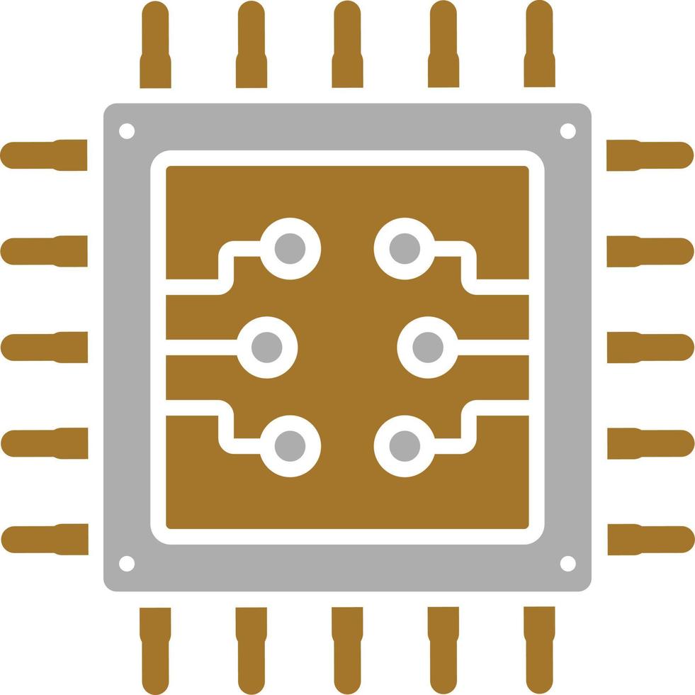 estilo de icono de procesador cpu vector