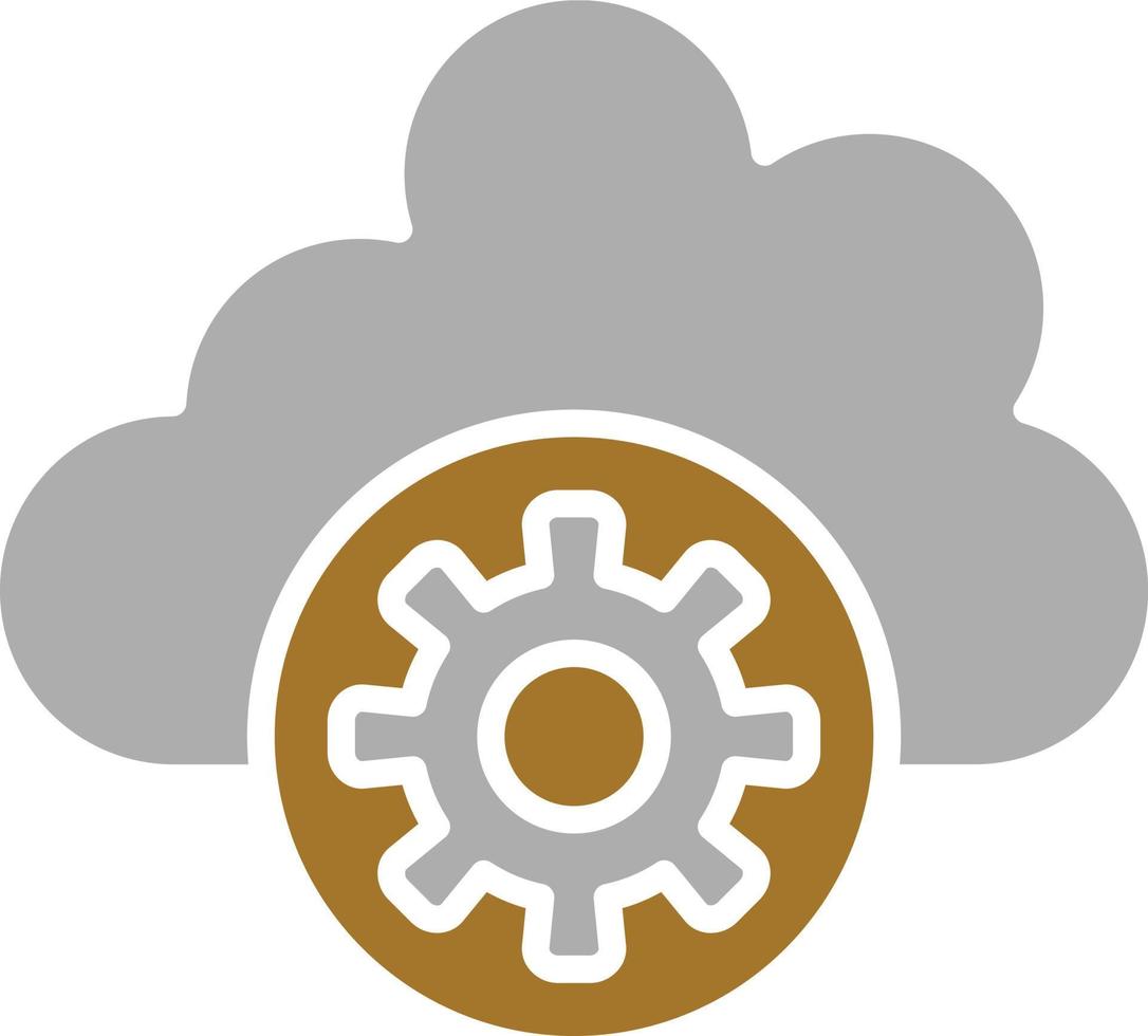 Cloud Settings Icon Style vector