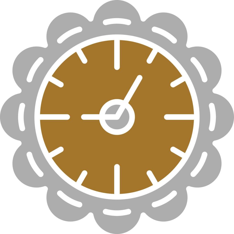 estilo de icono de reloj de pared vector