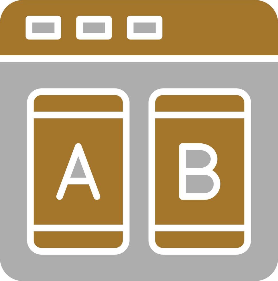 AB Testing Icon Style vector