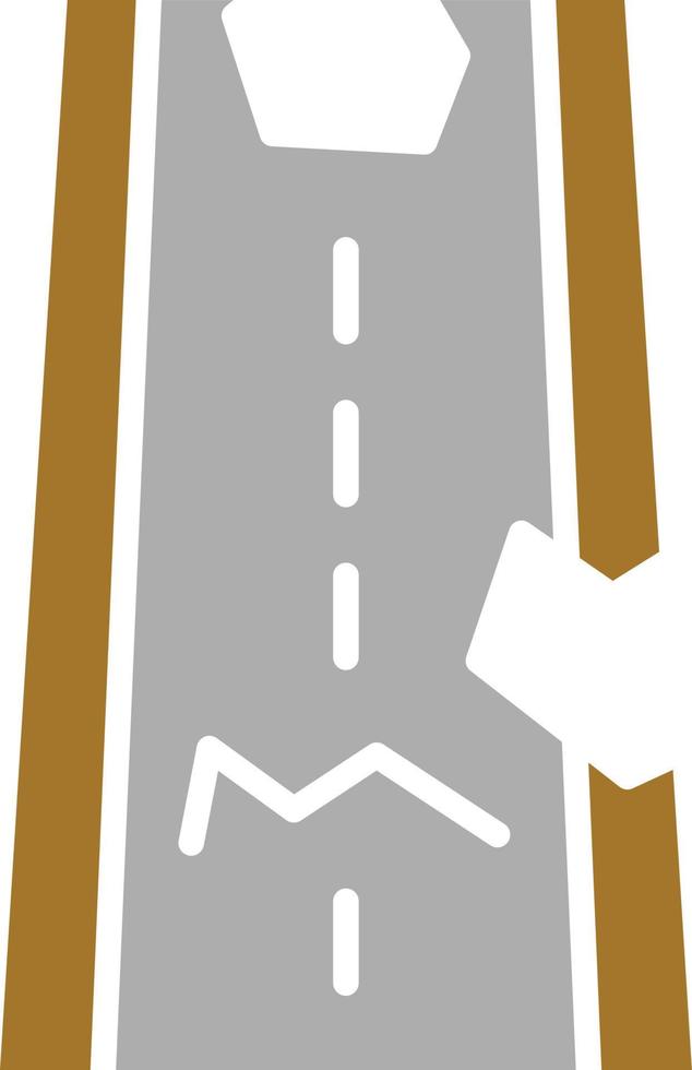 Road Crack Icon Style vector