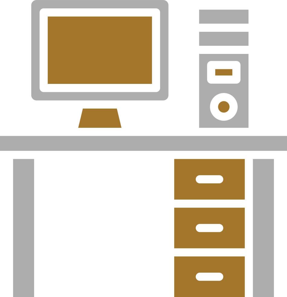 Computer Table Icon Style vector