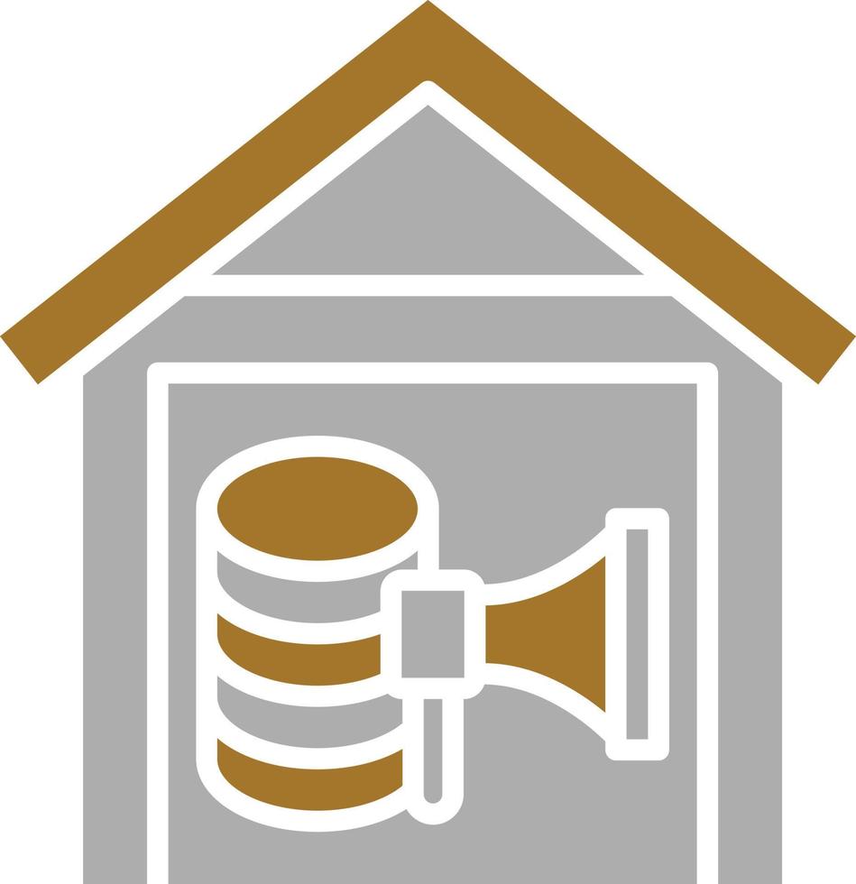 Marketing Data Warehouse Icon Style vector