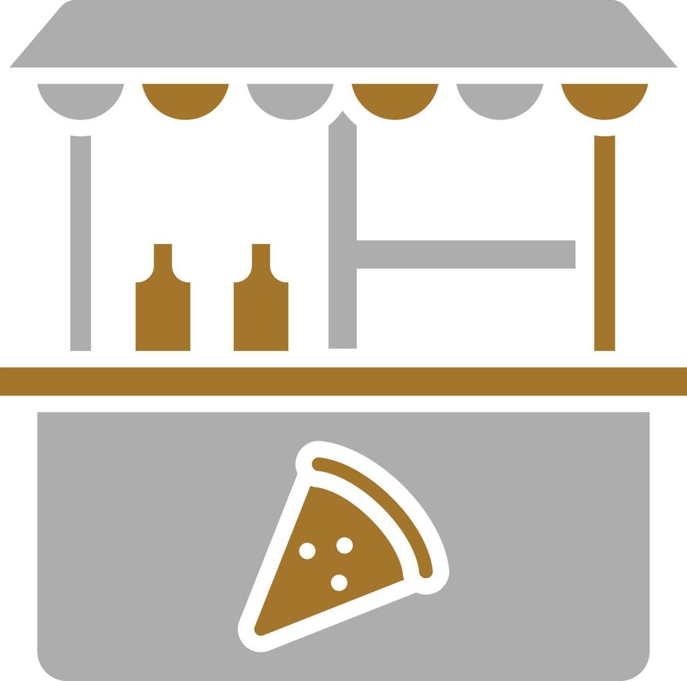 Pizza Stall Icon Style vector