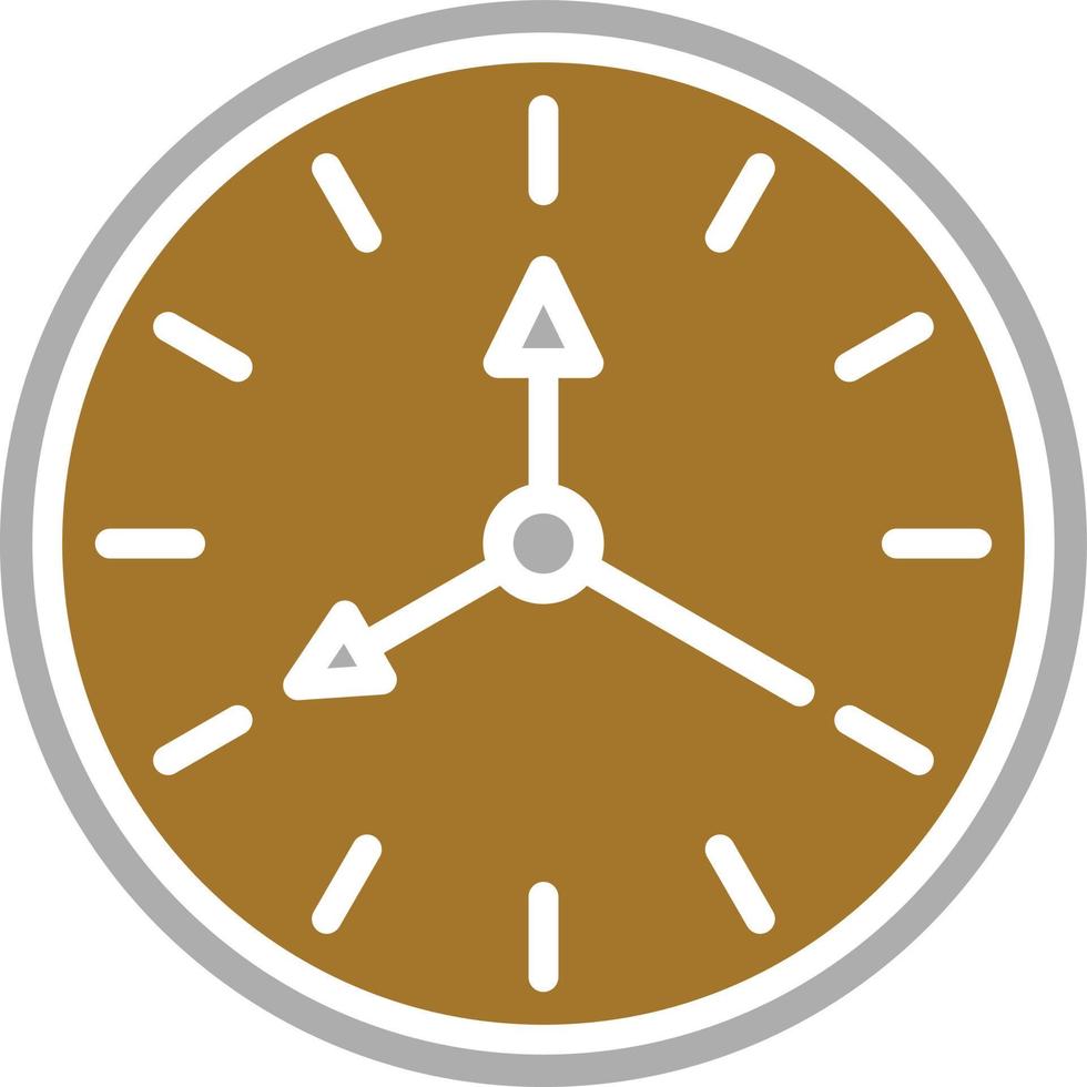 estilo de icono de reloj de pared vector