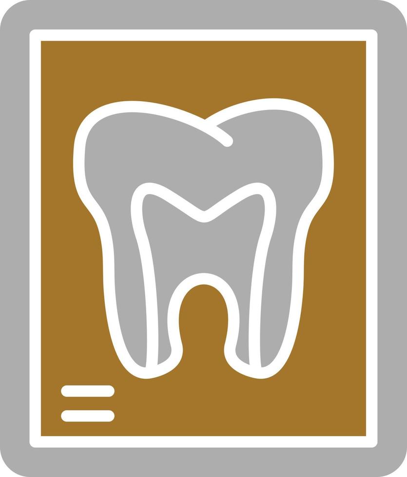 estilo de icono de rayos x de dientes vector