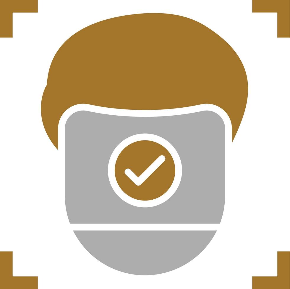 Face Scanner Icon Style vector