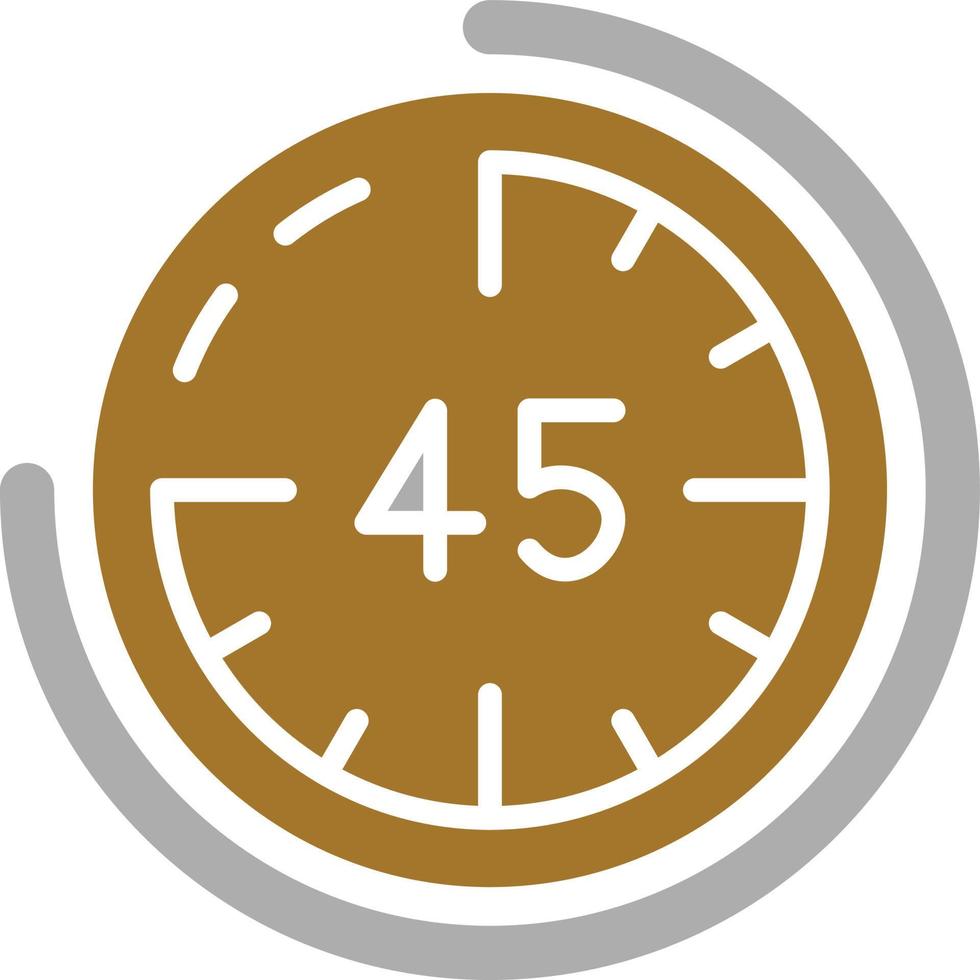 estilo de icono de 45 minutos vector