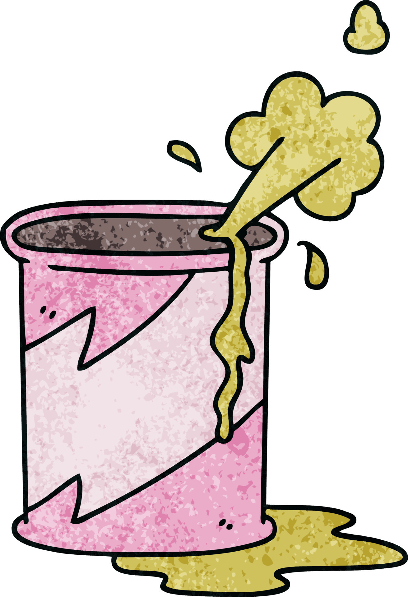 quirky hand drawn cartoon exploding soda can 10675563 Vector Art at ...