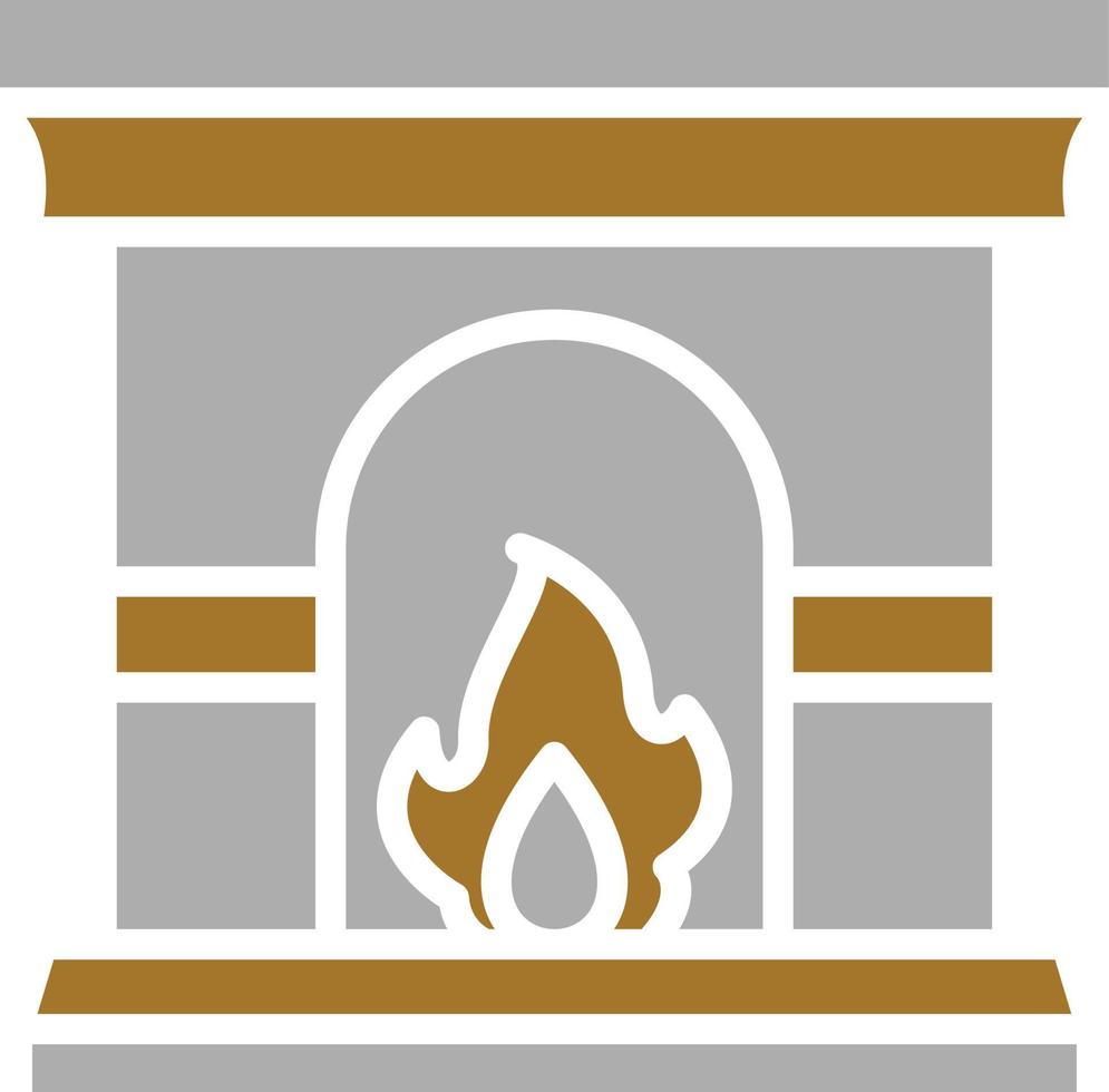 Fireplace Icon Style vector