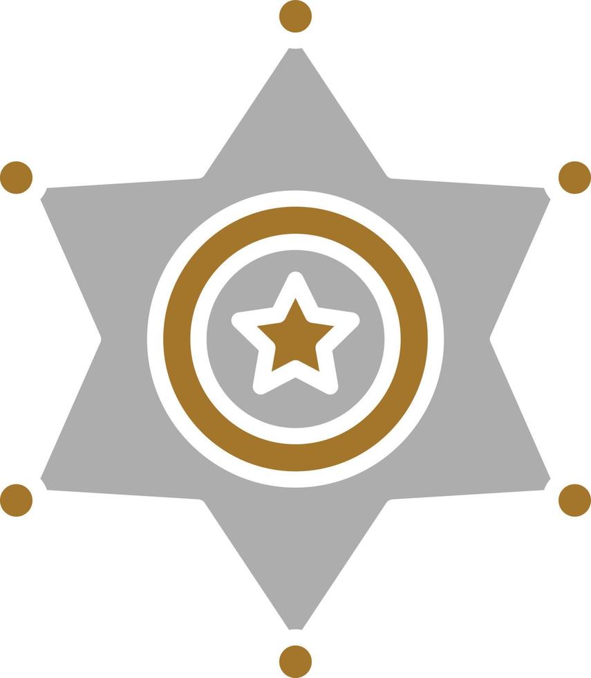estilo de icono de insignia de sheriff vector