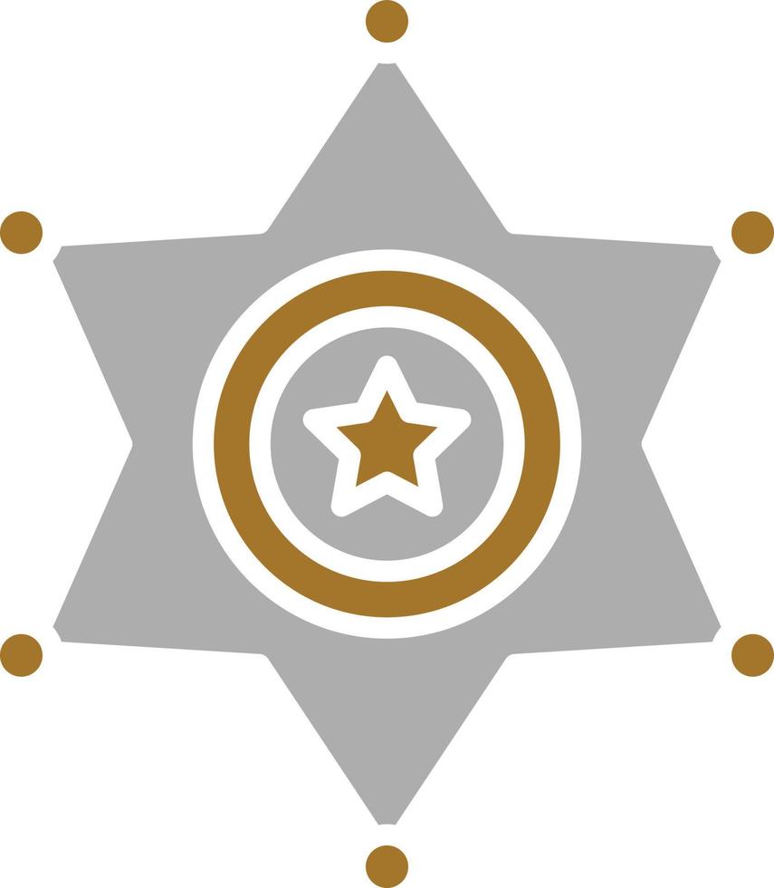 Sheriff Badge Icon Style vector