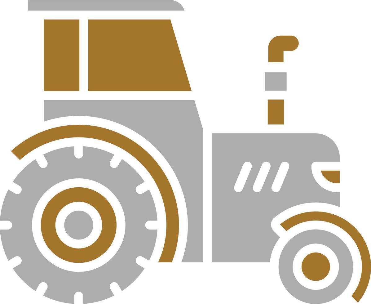 estilo de icono de tractor vector