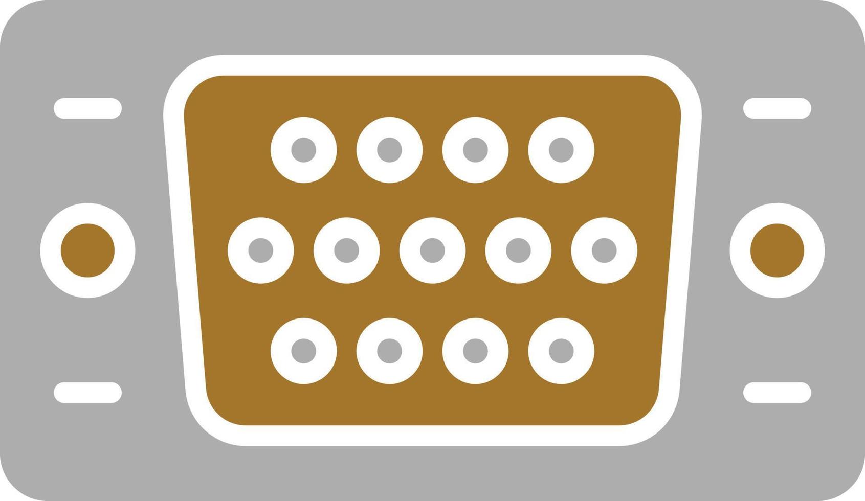 Vga Port Icon Style vector
