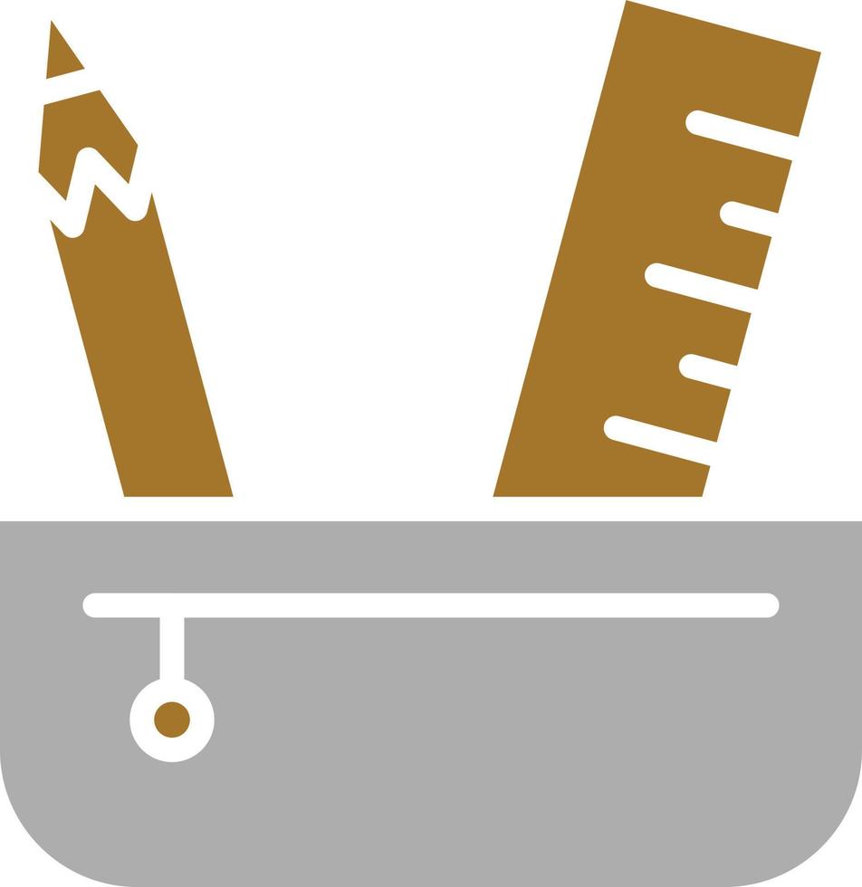 Pencil Case Icon Style vector