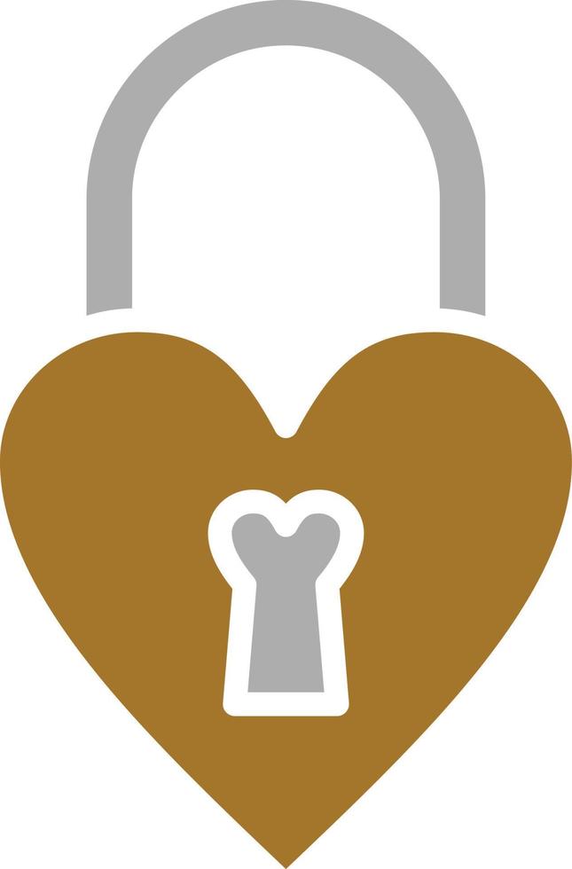 Wedding Padlock Icon Style vector