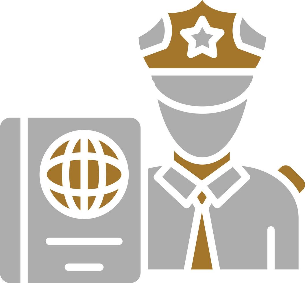 Passport Control Icon Style vector